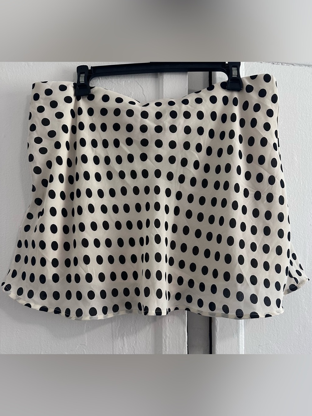 Abercrombie & Fitch Black Polka Dot Skater Skirt on Cream